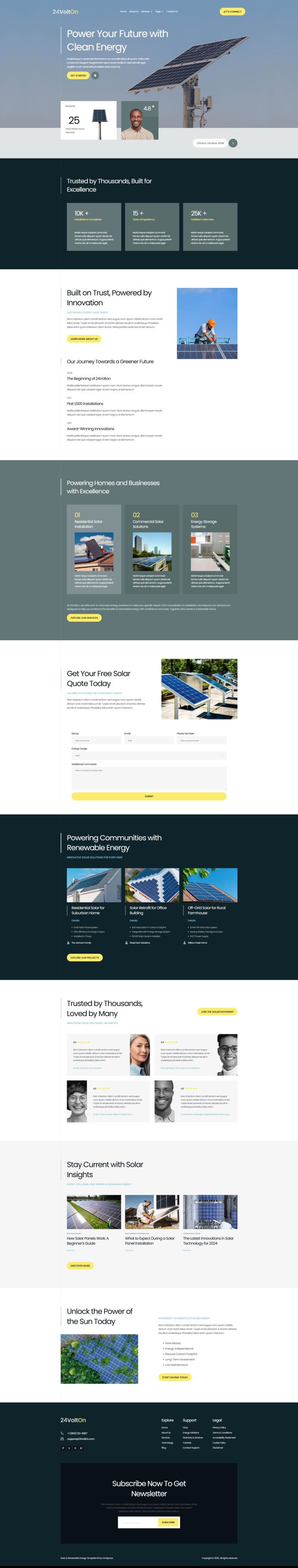 Home — 24Volton - Solar & Renewable Energy Elementor Template