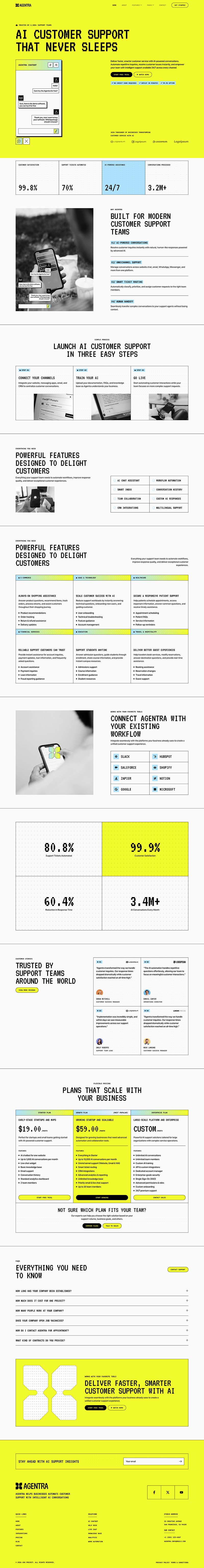 Home — Agentra – AI Customer Service Elementor Template