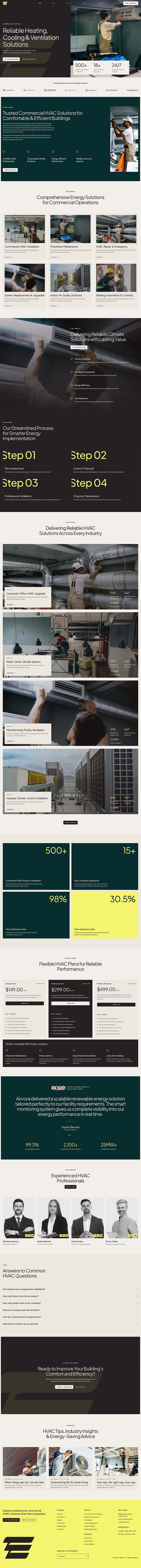 Home — Airvora - Commercial HVAC Services Elementor Template