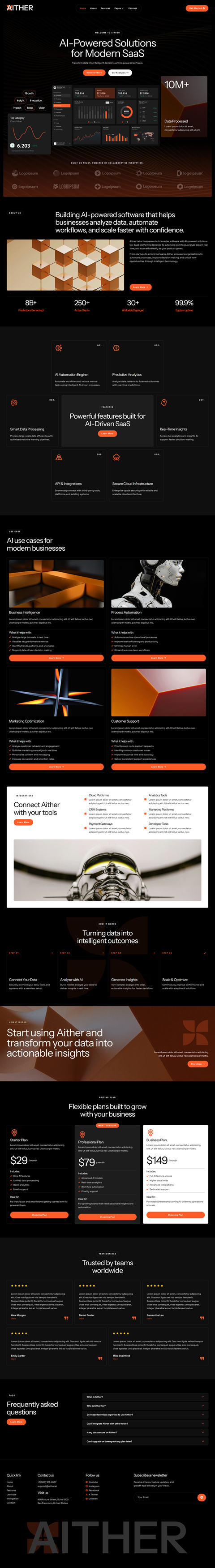 Home — Aither - AI Startup & SaaS Elementor Template