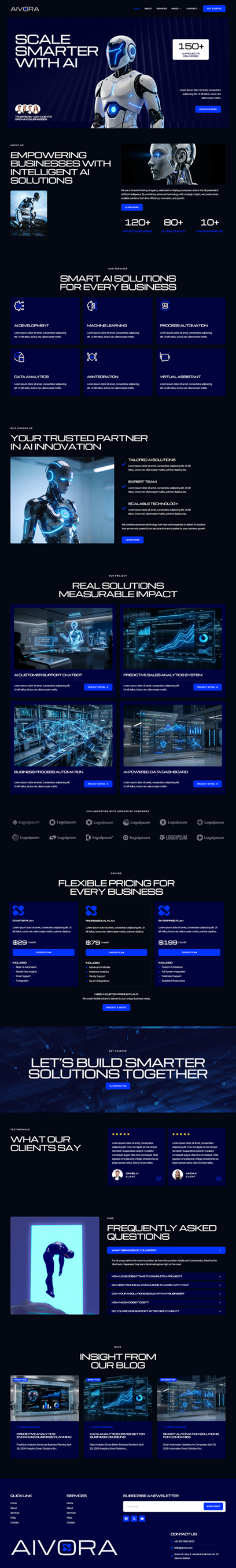 Home — Aivora - AI Agency & AI Solutions Technology Elementor Template