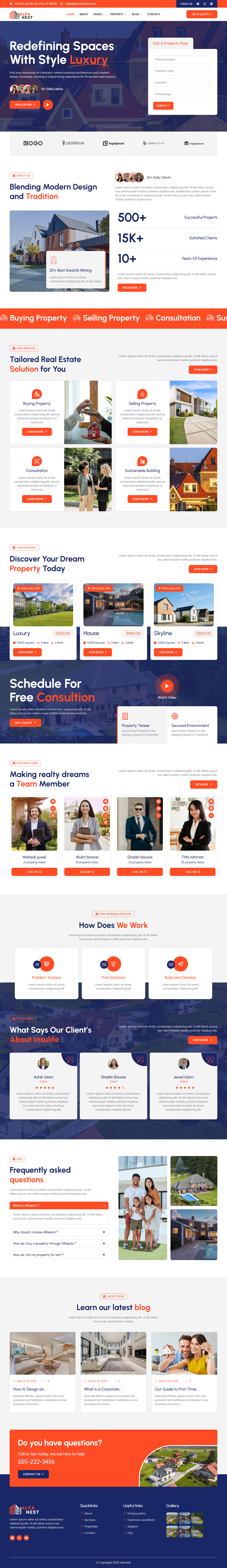 Home — Alfanest - Real Estate & Property Elementor Template