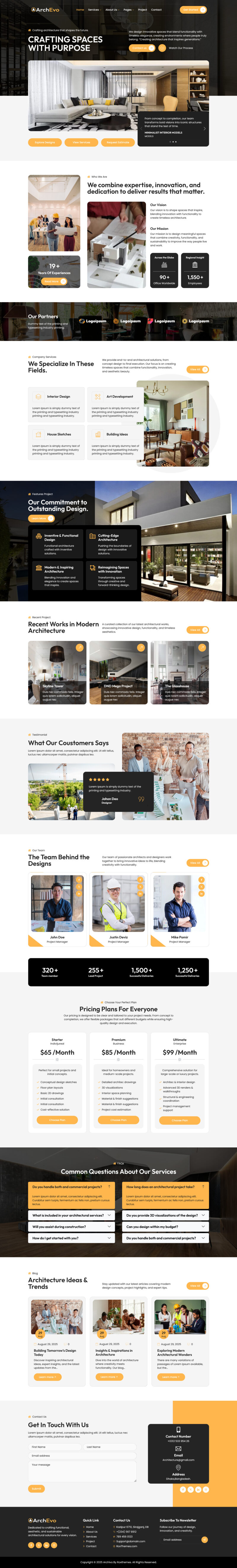 Home — ArchEvo - Architecture & Interior Design Elementor Template