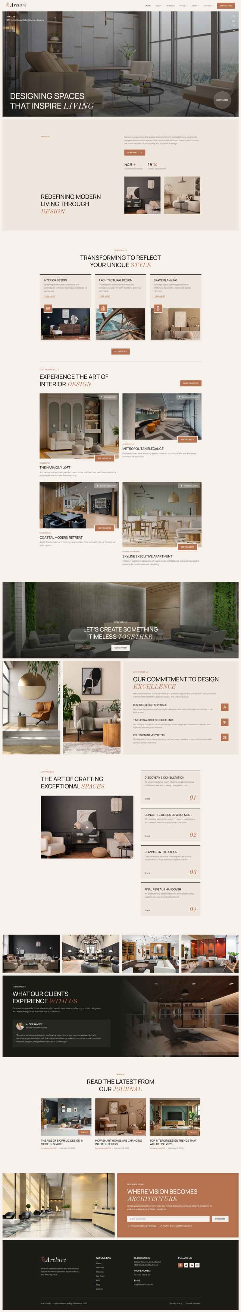 Home — Arclure - Interior Design & Architecture Elementor Template