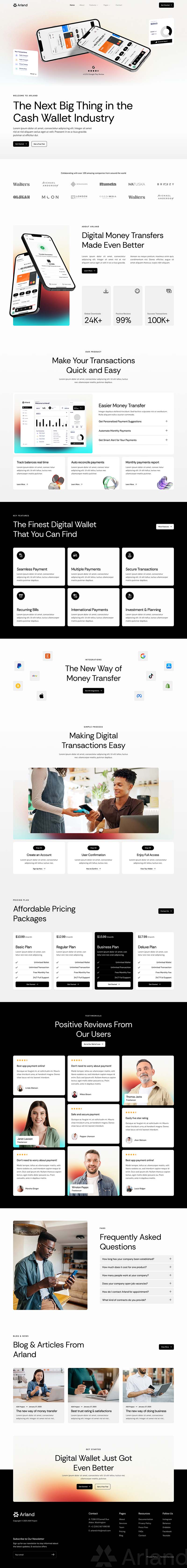 Home — Arland - Online Payment Gateway Elementor Template
