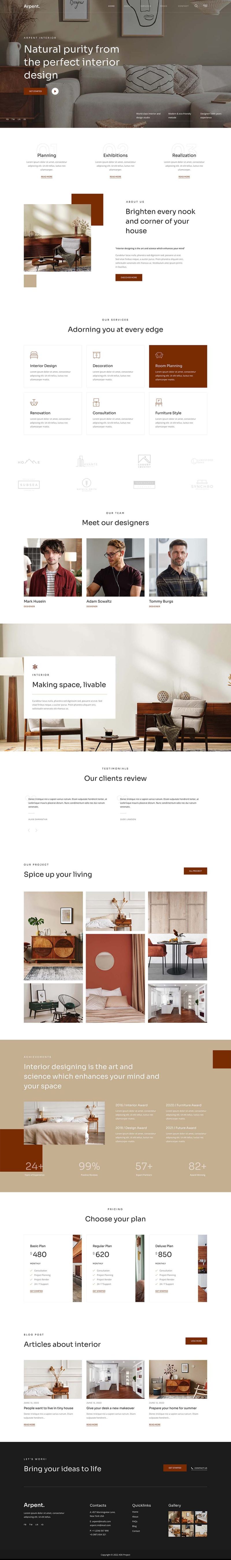 Home — Arpent - Interior Design and Architecture Elementor Template