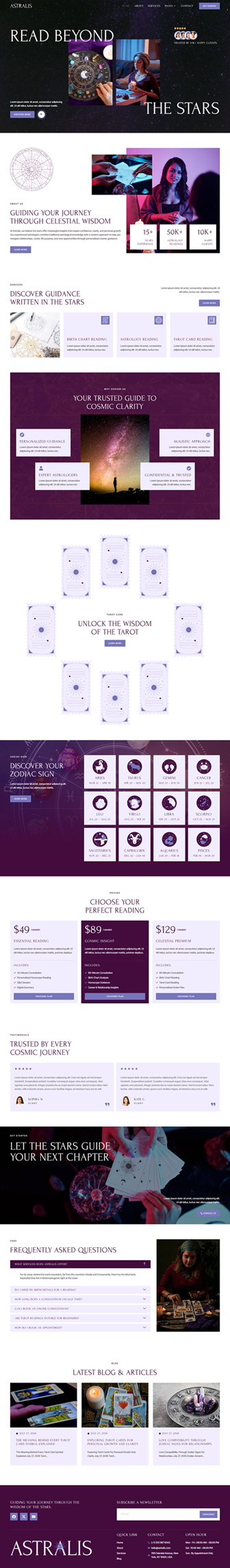 Home — Astralis - Modern Astrology & Horoscope Elementor Template
