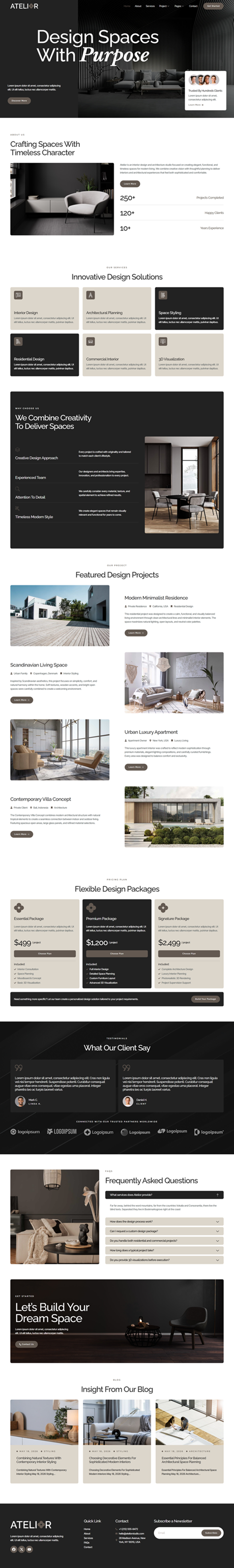 Home — Atelior - Interior Design & Architecture Elementor Template