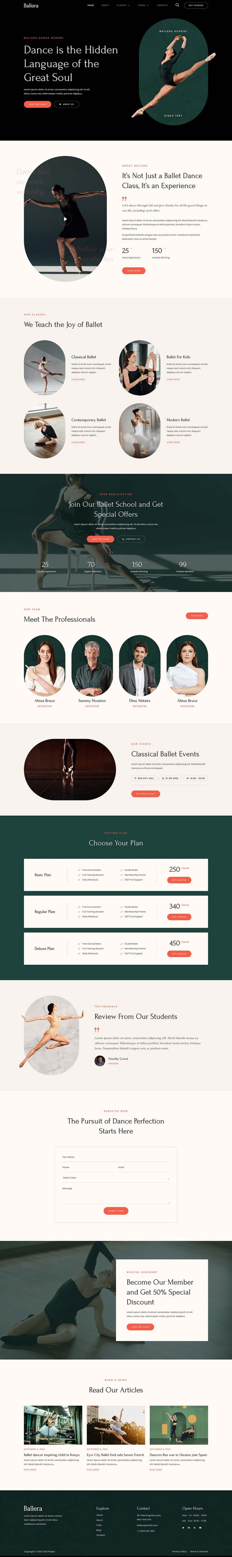 Home — Ballera - Ballet & Dance School Elementor Template