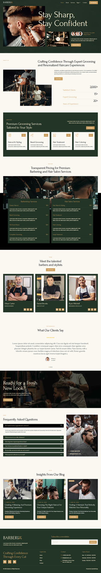 Home — Barberix - Barbershop & Hair Salon Elementor Template