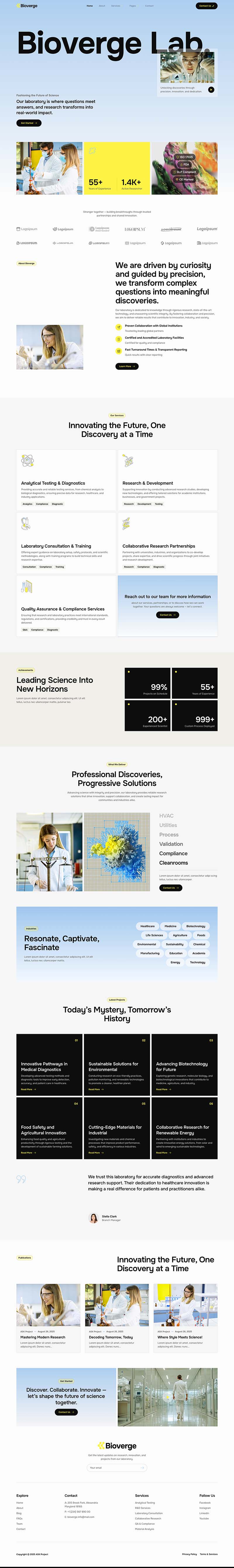 Home — Bioverge - Science Research & Laboratory Elementor Template