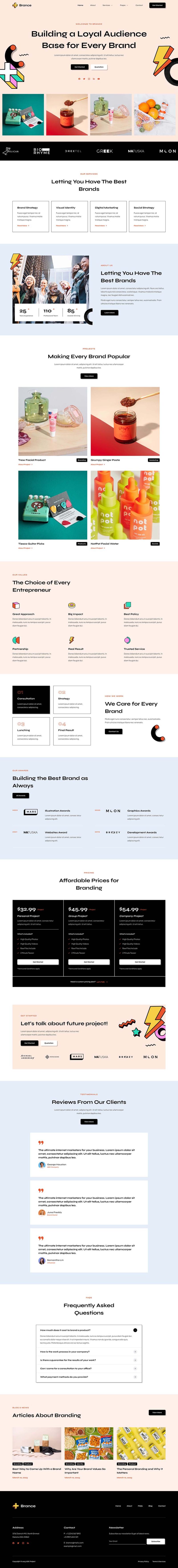 Home — Brance - Branding & Advertising Agency Elementor Template