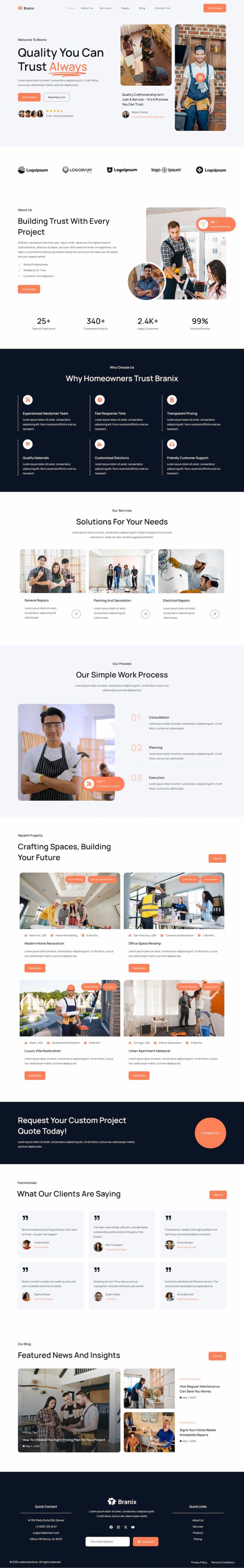 Home — Branix - Handyman Services Elementor Template