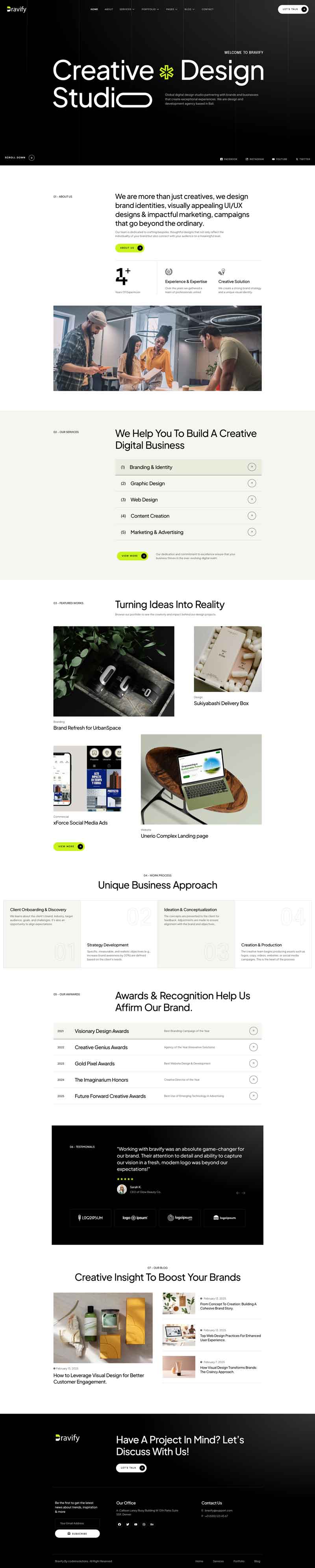 Home — Bravify - Creative Agency Elementor Template
