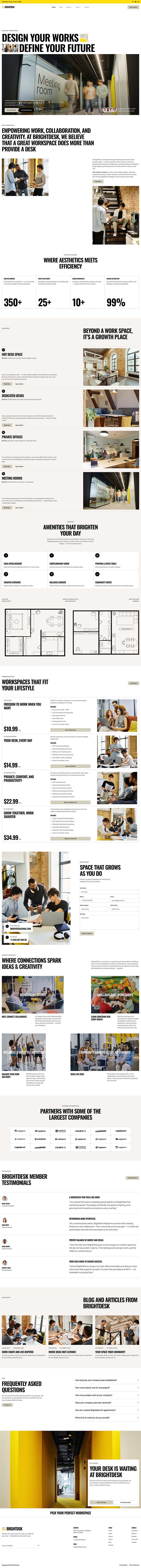 Home — BrightDesk - Coworking Space & Creative Hub Elementor Template