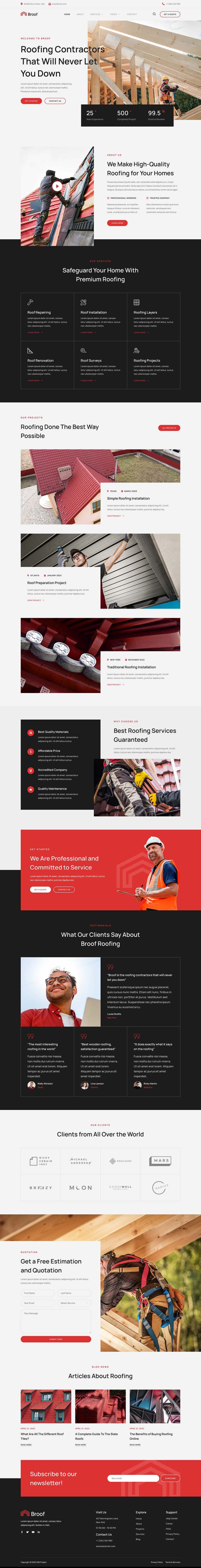 Home — Broof - Roofing Services Elementor Template