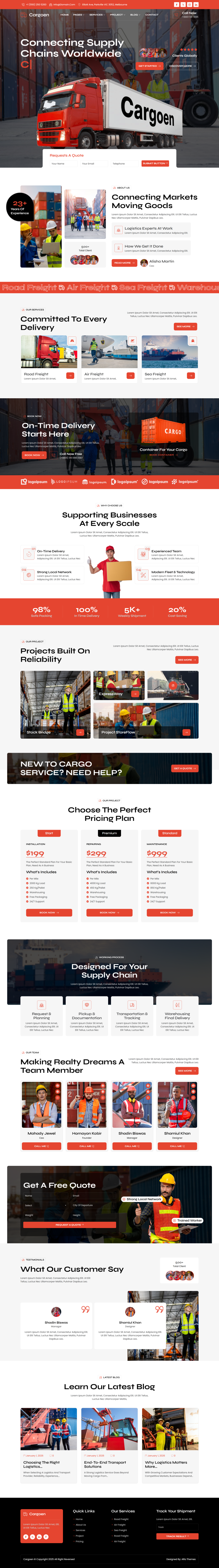Home — Cargoen - Logistics & Transportation Elementor Template