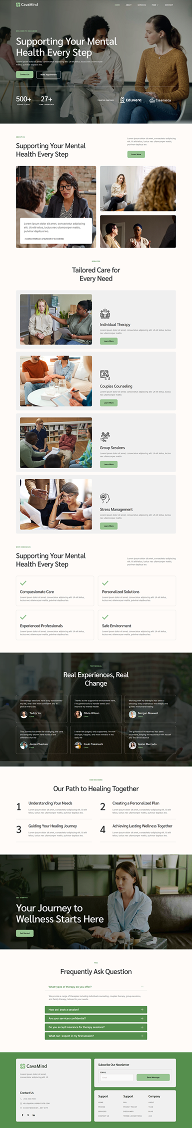 Home — Cavamind - Mental Health & Therapy Elementor Template