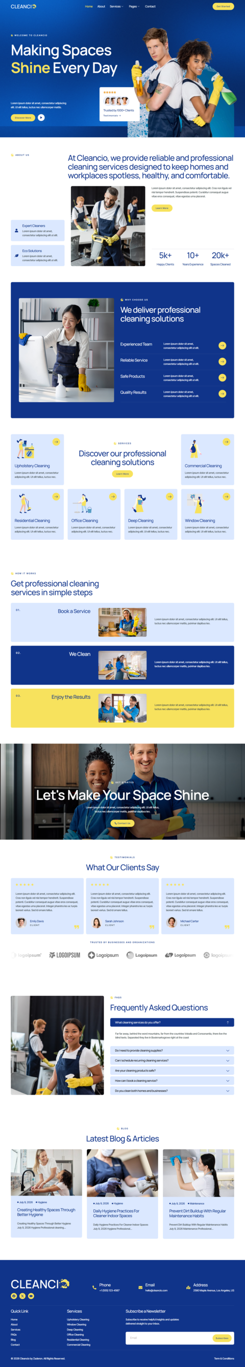 Home — Cleancio - Cleaning Services Elementor Template
