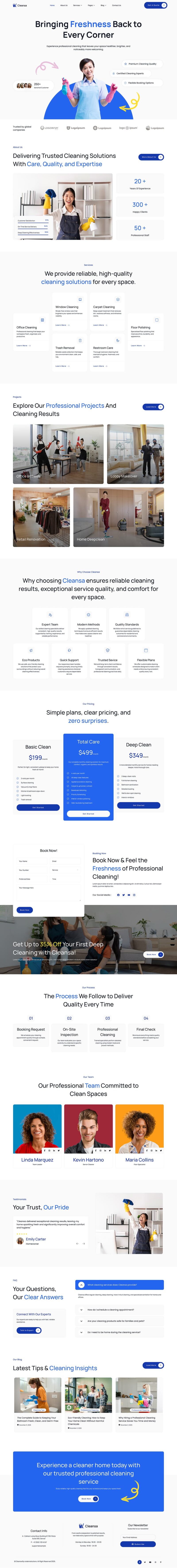 Home — Cleansa - Cleaning Services Elementor Template