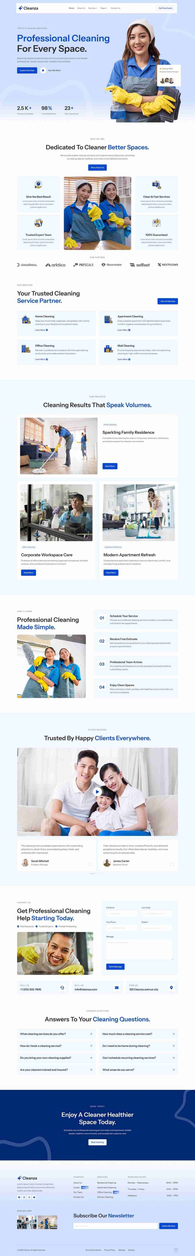 Home — Cleanza - Cleaning Services Elementor Template