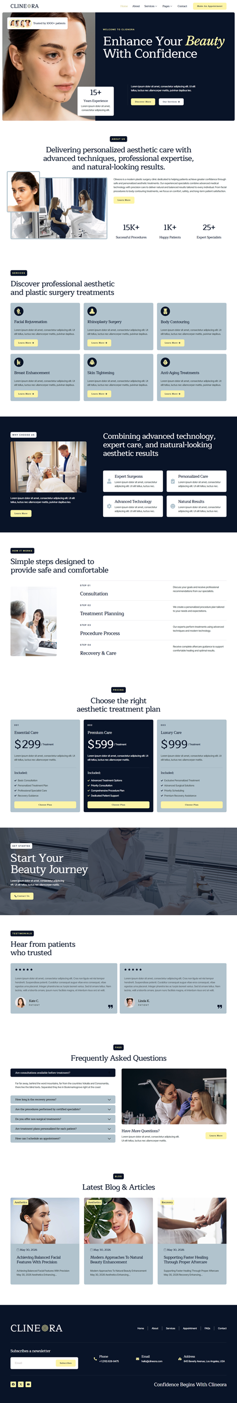 Home — Clineora - Plastic Surgery Clinic Elementor Template