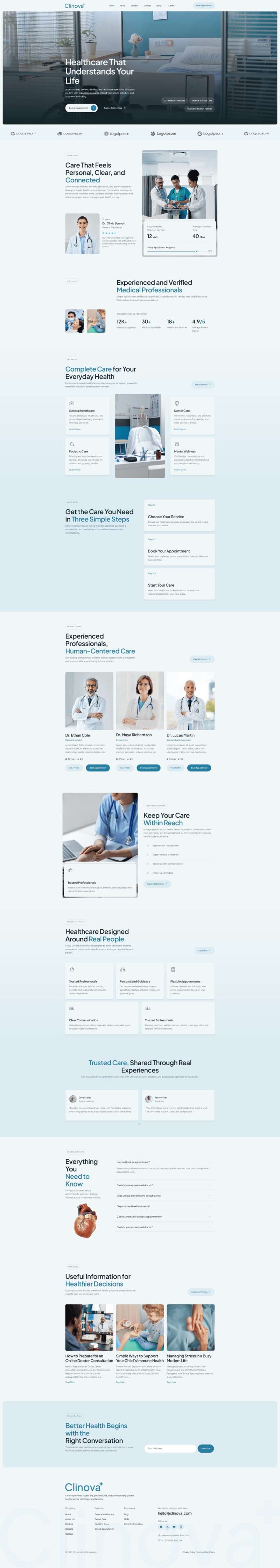 Home — Clinova - Health & Medical Elementor Template
