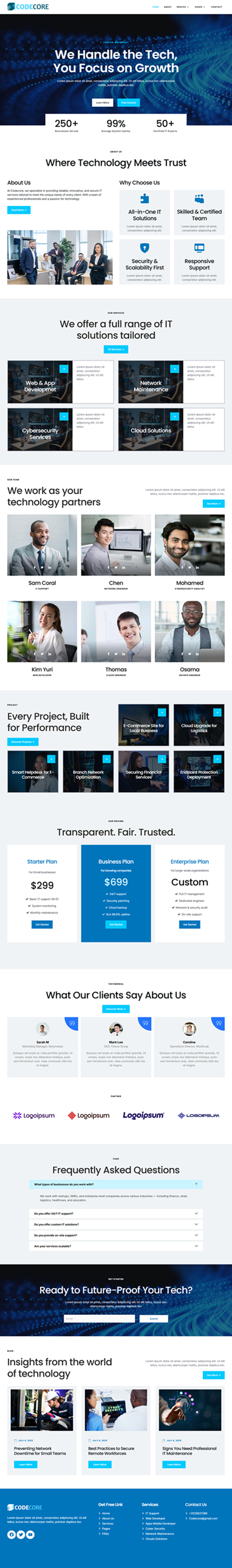 Home — Codecore - IT Service Elementor Template
