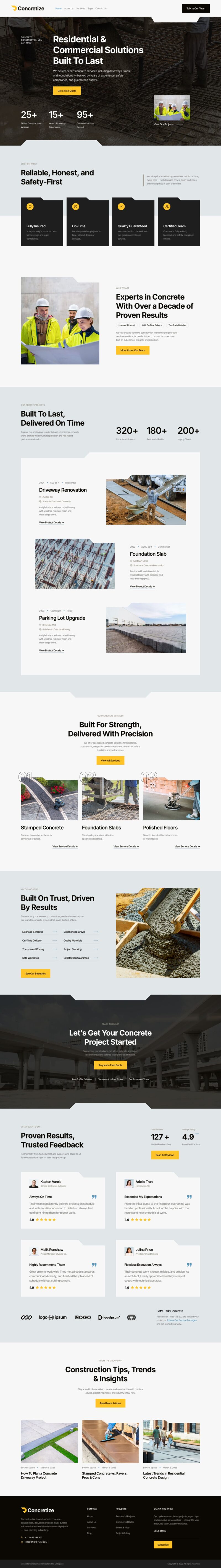 Home — Concretize - Concrete Construction Elementor Template