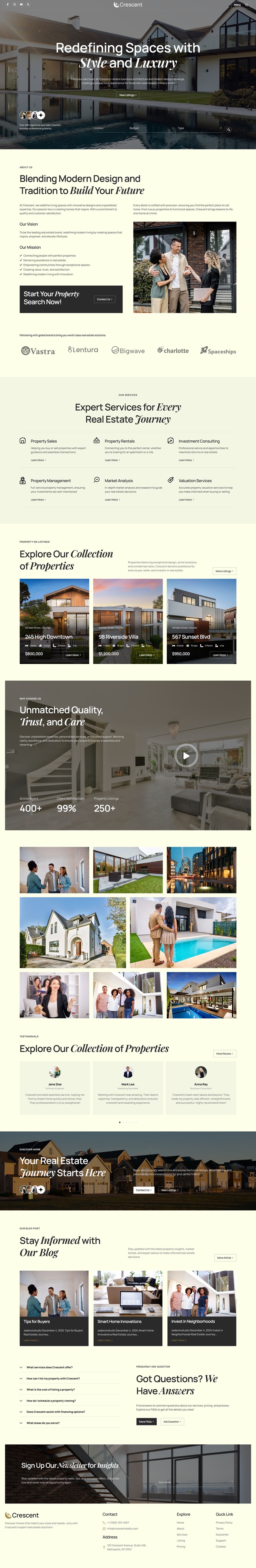 Home — Crescent - Real Estate & Property Elementor Template