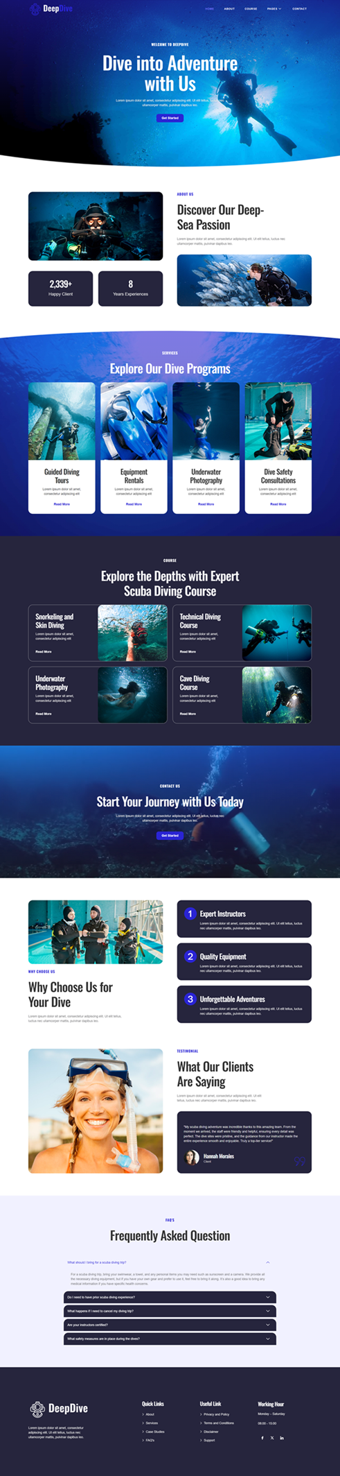 Home — Deepdive - Scuba Diving & Water Sports Elementor Template