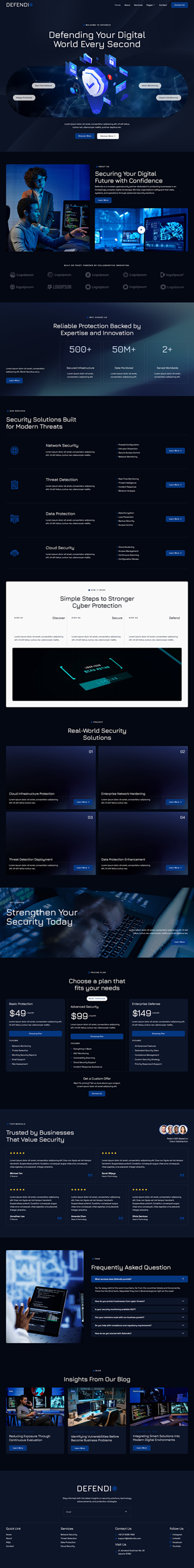 Home — Defendio - Cyber Security Services Elementor Template