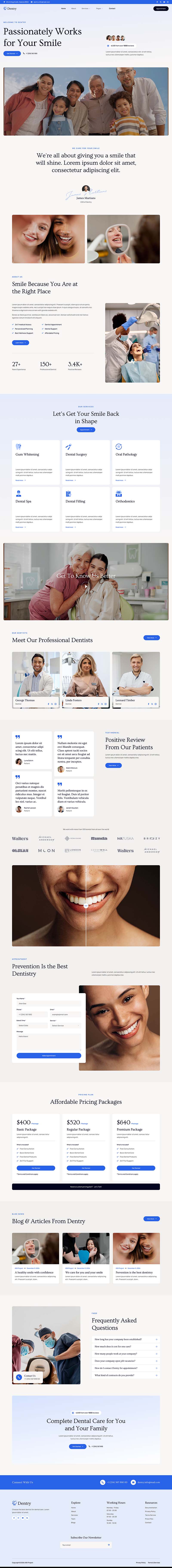 Home — Dentry - Dentist & Dental Care Elementor Template