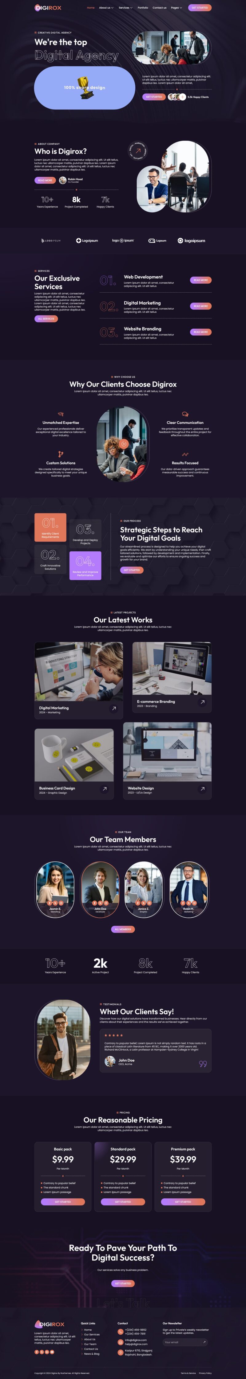 Home — Digirox - Digital Agency Elementor Template