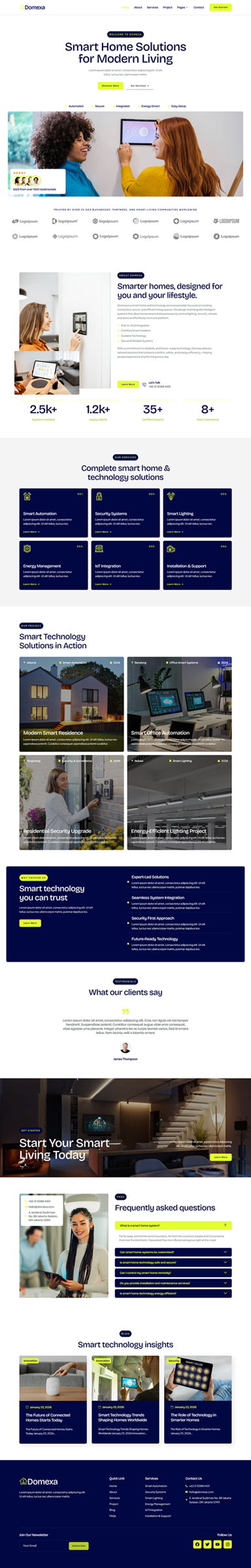 Home — Domexa - Smart Home & Technology Services Elementor Template