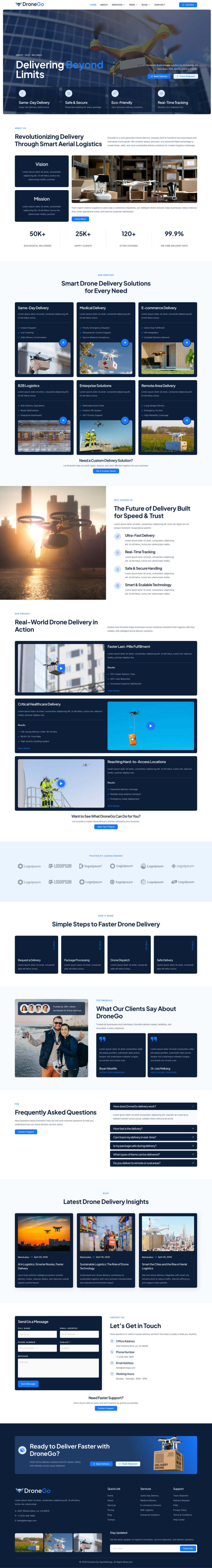 Home — DroneGo - Drone Delivery Elementor Template