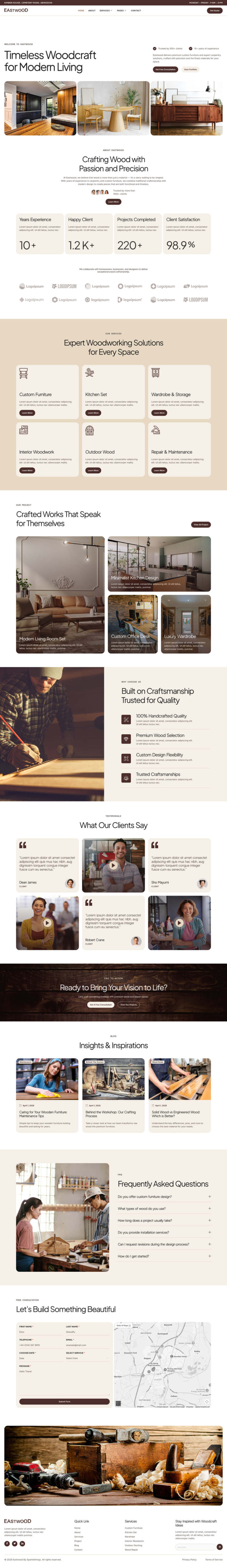 Home — Eastwood - Carpentry & Woodworking Elementor Template