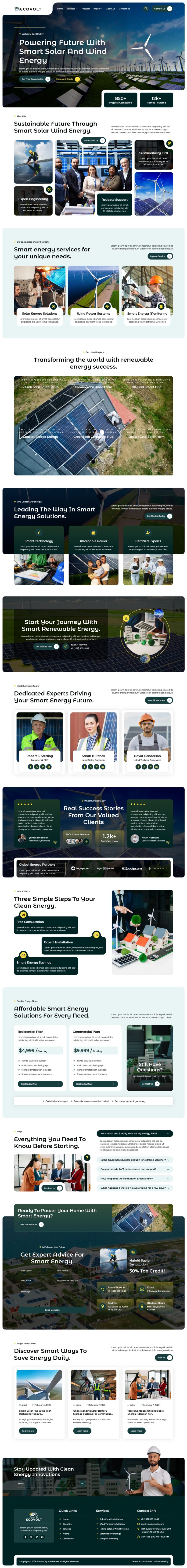 Home — EcoVolt - Solar & Renewable Energy Elementor Template