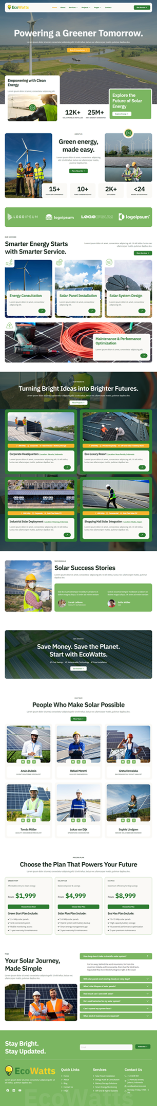 Home — Ecowatts - Renewable Energy Elementor Template