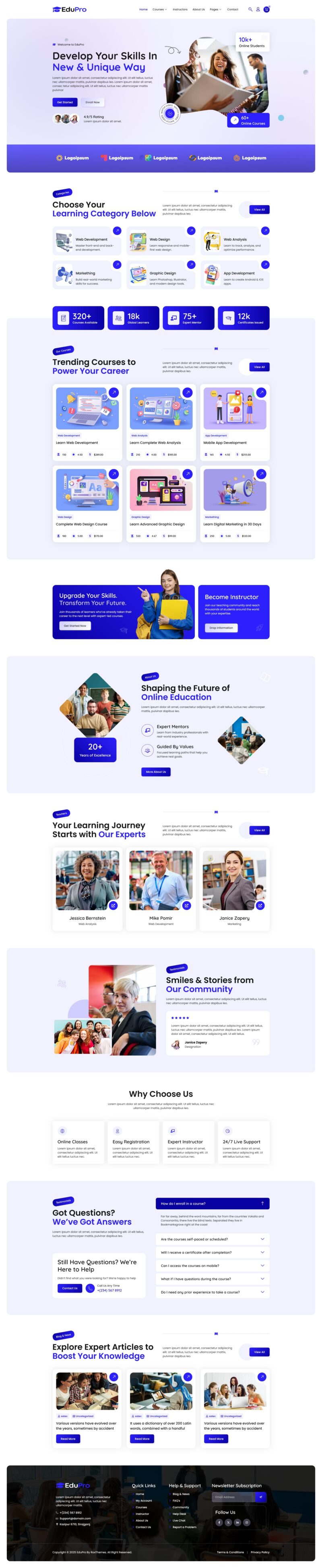 Home — Edupro - Online Course & Education Elementor Pro Elementor Template