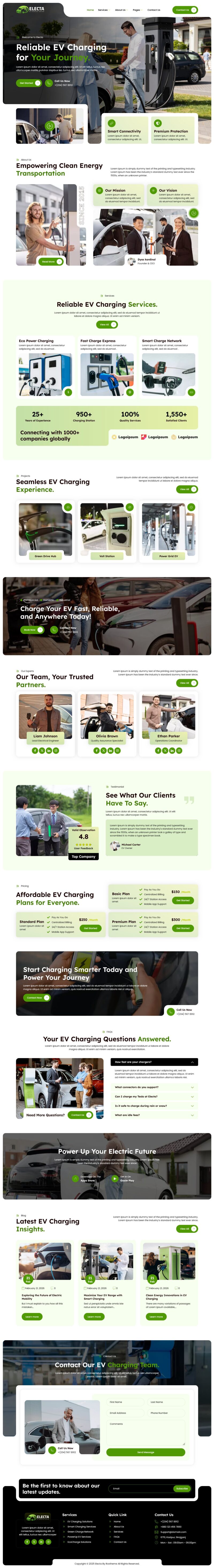 Home — Electa - EV Charging Station Elementor Template