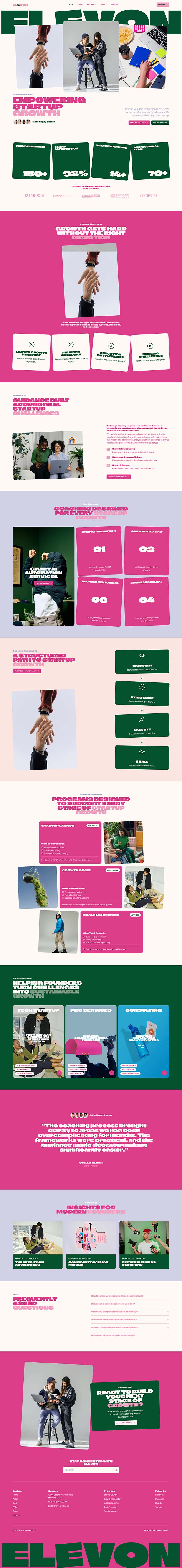 Home — Elevon - Startup Coach & Mentor Elementor Template