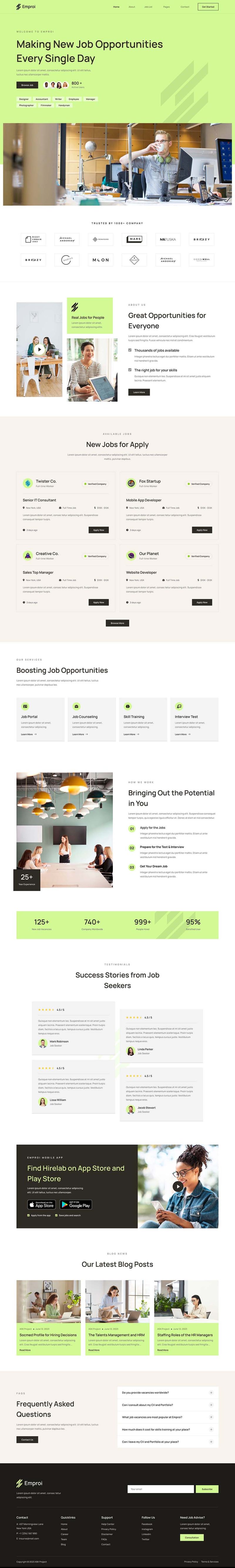 Home — Emproi - Human Resources & Recruitment Agency Elementor Template