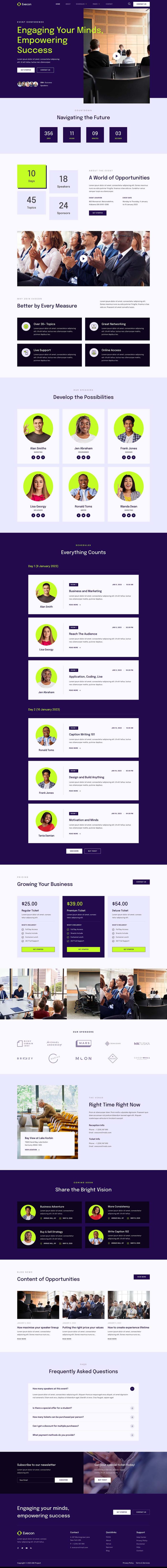 Home — Evecon - Event & Conference Elementor Template