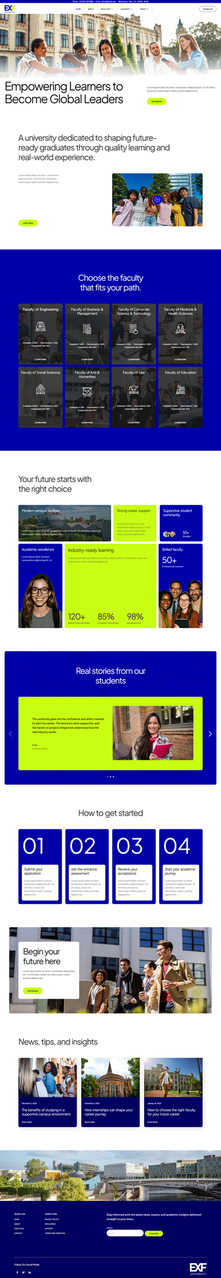 Home — Exford - University & School Education Elementor Template