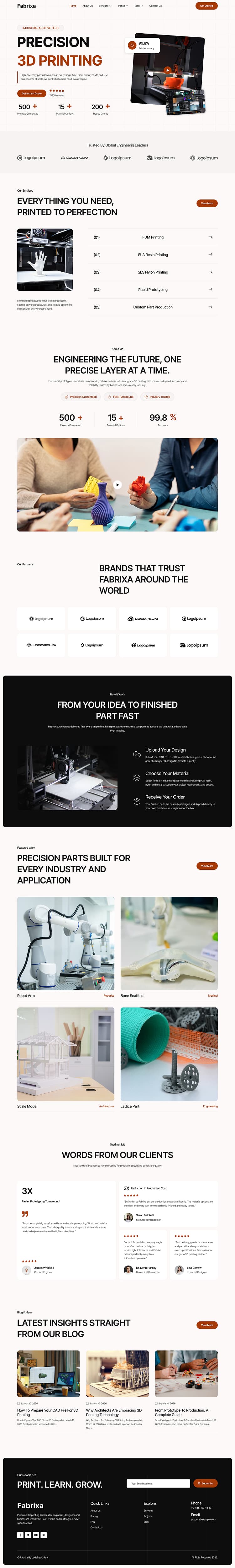Home — Fabrixa - 3D Printing Services Elementor Template