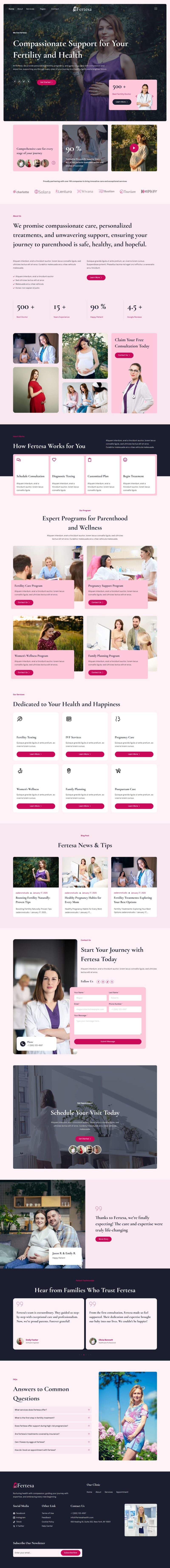 Home — Fertesa - Pregnancy Care Fertility & Gynecologist Elementor Template