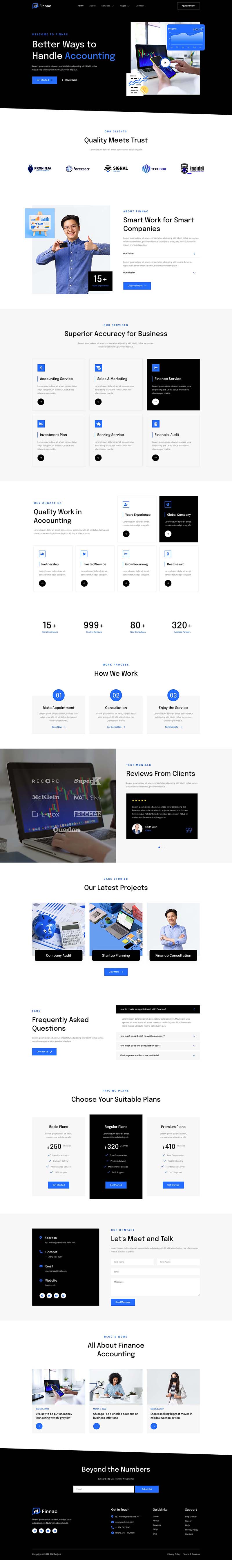 Home — Finnac - Accounting & Finance Consulting Elementor Template