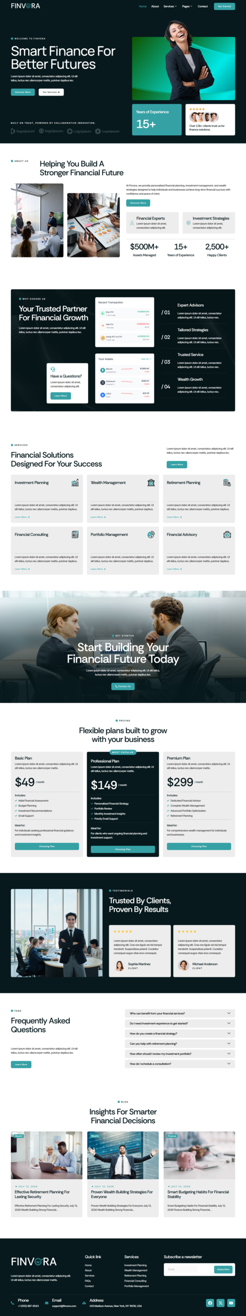 Home — Finvora - Finance & Investment Elementor Template