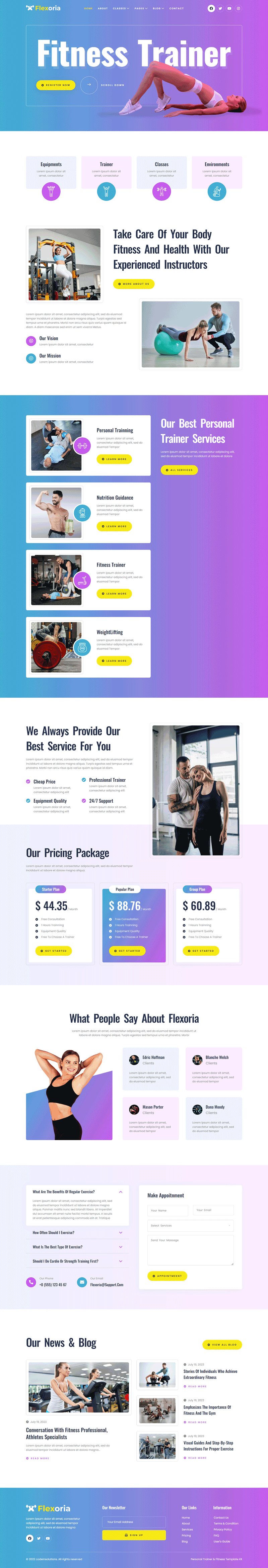 Home — Flexoria - Personal Trainer & Fitness Elementor Template